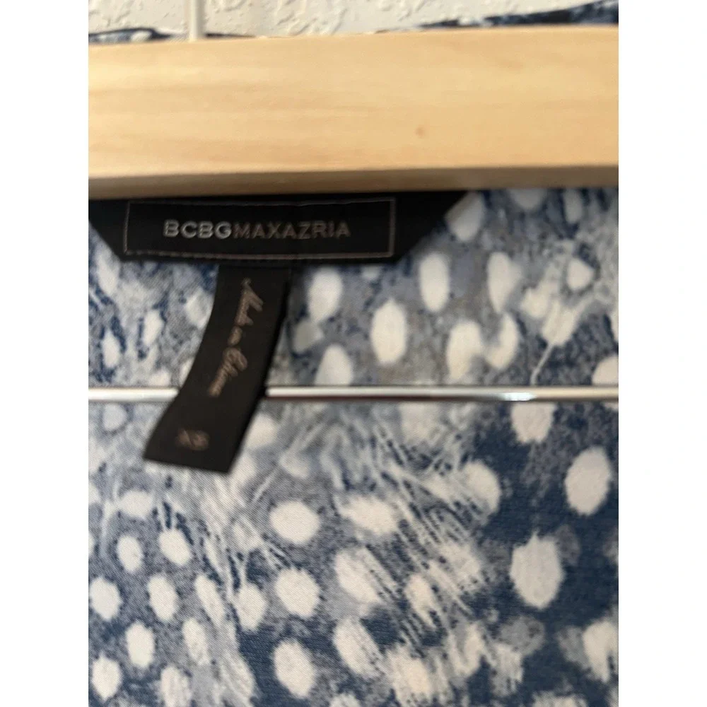 BCBG MAXAZRIA‎ Blue Ellyette Long Sleeve Wrap Dress Sz XS ($298)